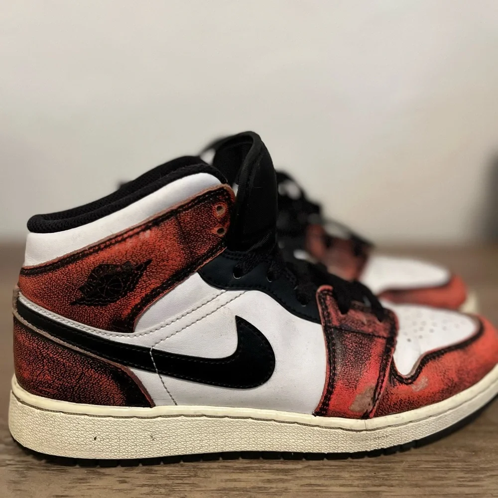 Nike Black, Red, and White High-Tops